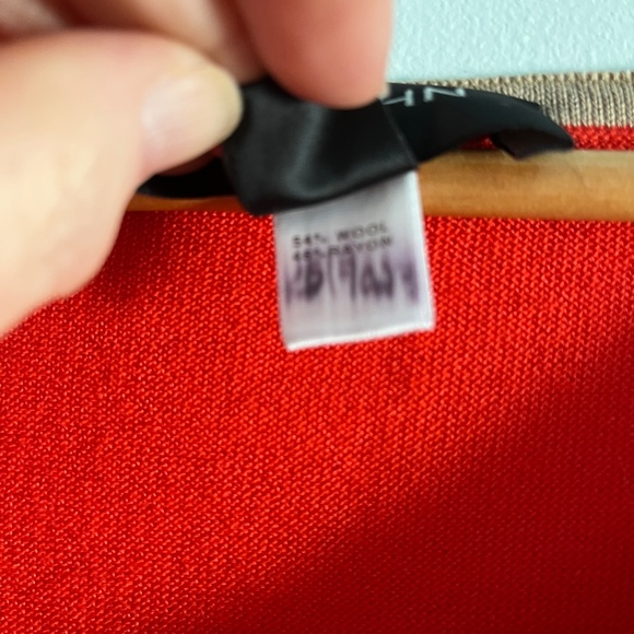 St John Wool Blend Sweater, Deep Coral, XL - Picture 6 of 8